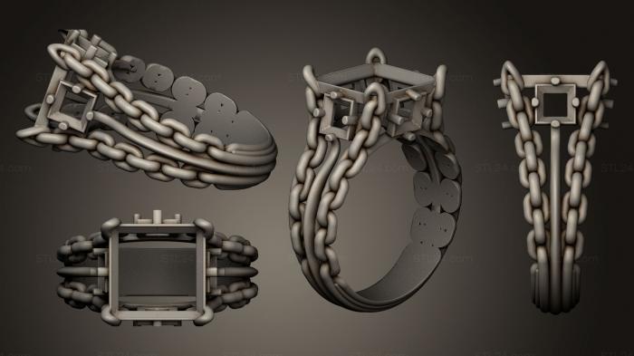 Ювелирные перстни и кольца (Кольцо 016, JVLRP_0124) 3D модель для ЧПУ станка